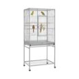 54-in Rolling Metal Large Parrot Cage Mobile Bird Cage